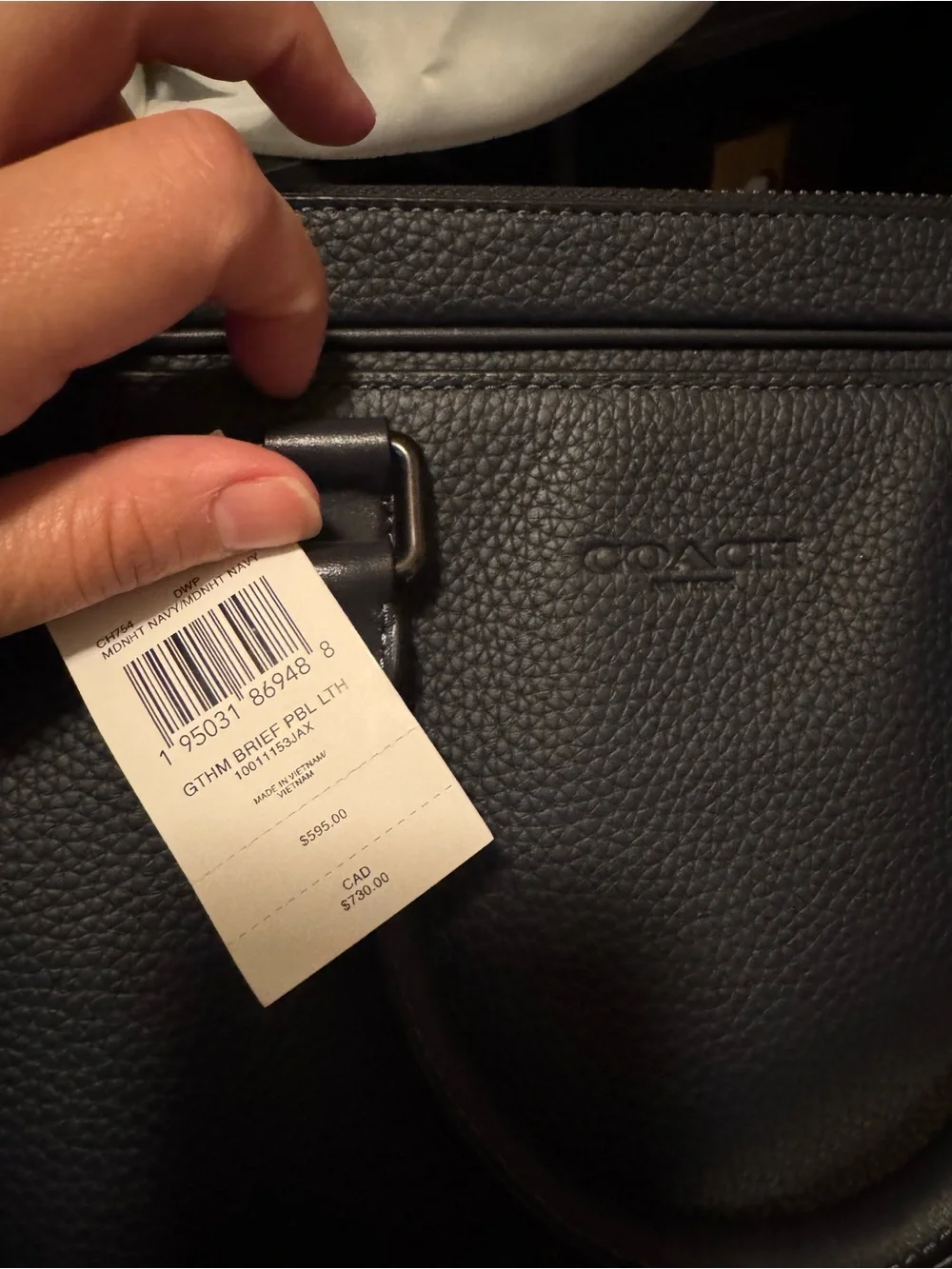 NWT Coach Gotham Brief Messenger Bag